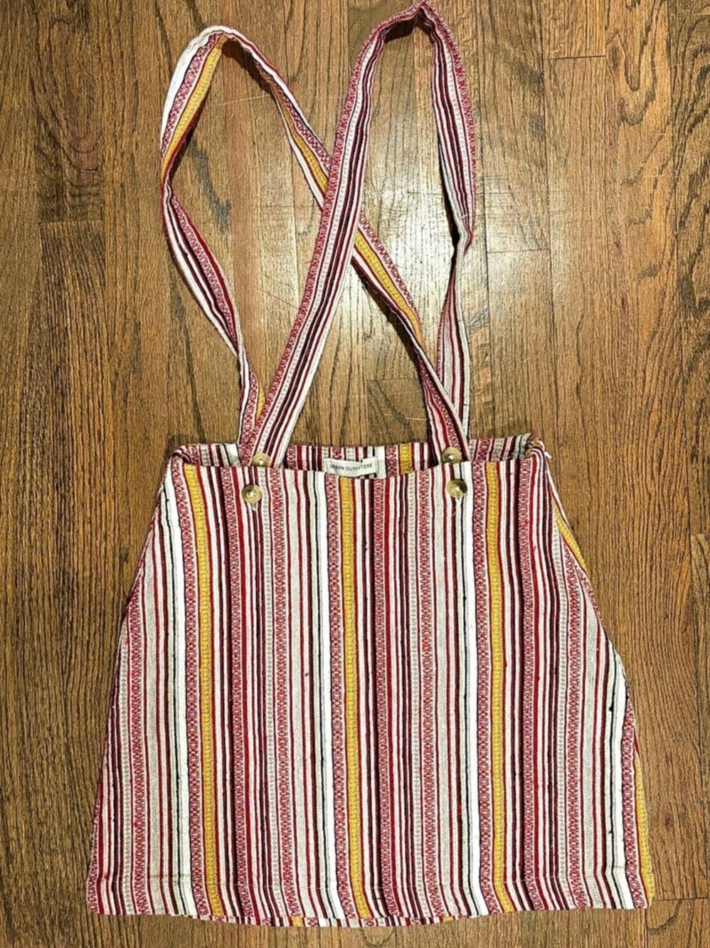 Urban Outfitters Bellamy Striped Overall Skirt Size L
